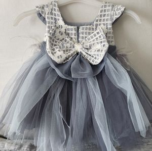 Blue/White Baby Wedding Dress Beggi Ceremony Size 1